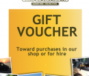 £5 GIFT VOUCHER for HIRE or SHOP